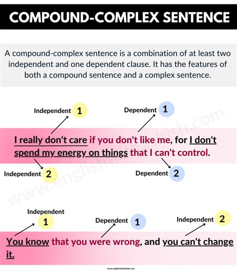 10 examples of simple compound and complex sentences