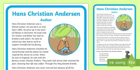 10 facts about hans christian andersen
