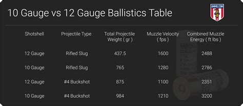 10 Gauge Shotgun Vs 12 Ballistics