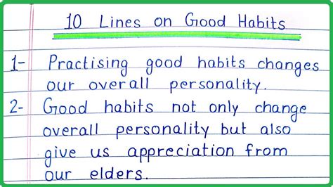 10 good habits for students in school essay
