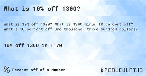 10 off 1300