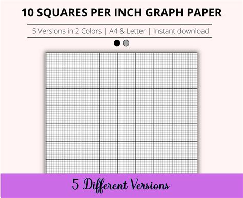 10 Squares Per Inch Graph Paper