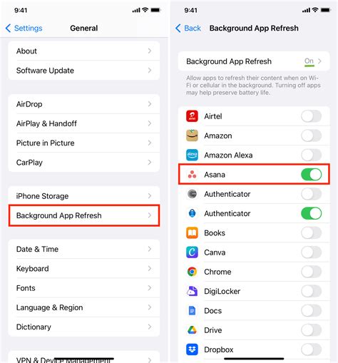 10. Enable Background App Refresh