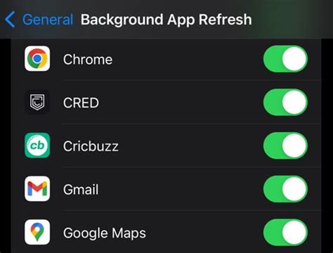 10. Enable background app refresh for Google Maps