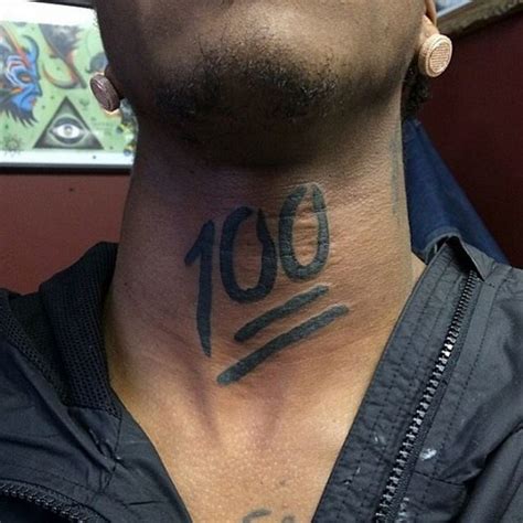 100 Emoji Neck Tattoo tattoo design