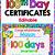 100 days of school certificate