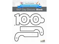 100 Days Of School Glasses Template