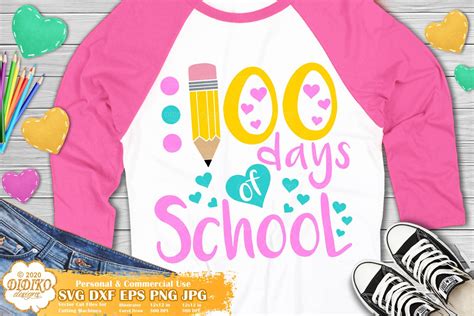 100 Days Brighter Svg Girl 100 Days of School Svg 100 Days Etsy