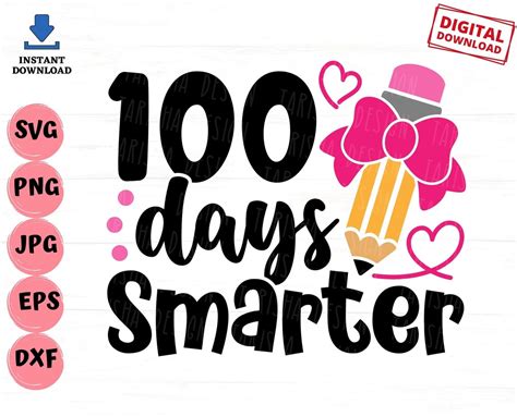 100 days smarter SVG File