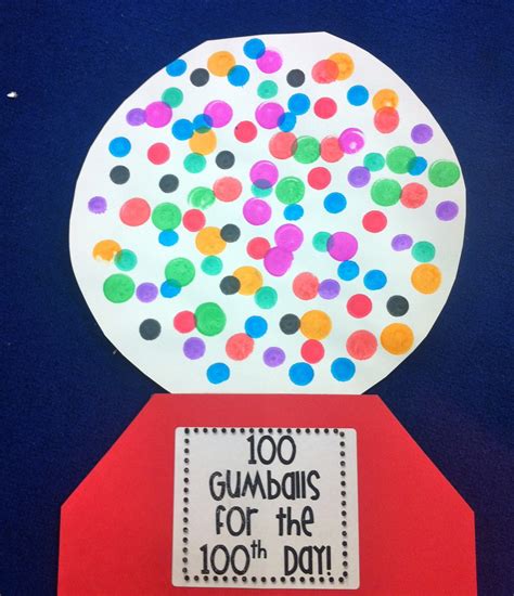 100 Gumballs For 100 Days Printable