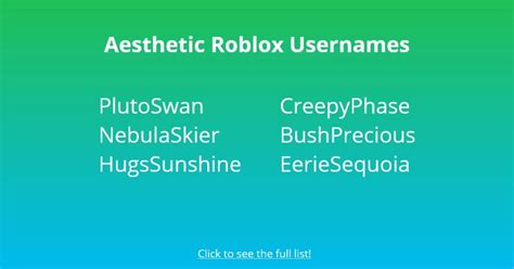 100+ Aesthetic Roblox Usernames Well Worth Your 1K Robux 
