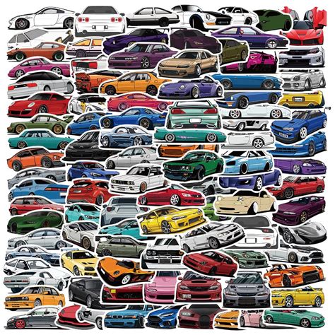 100 Car Stickers