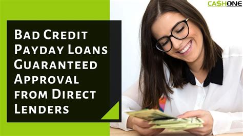 100 Guaranteed Loans For Bad Credit