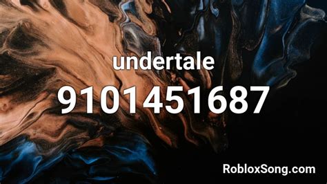 100 Popular Undertale Roblox ID Codes