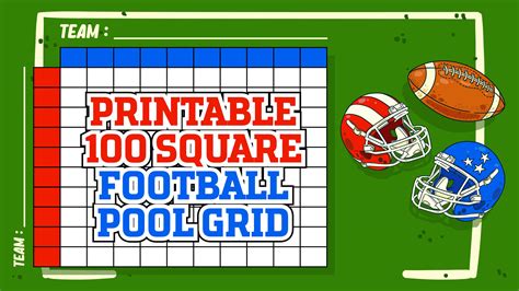 100 Square Football Pool Template