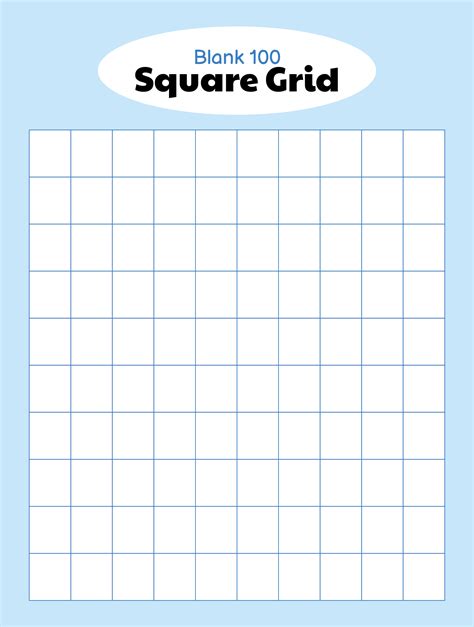 100 Square Grid Free Printable