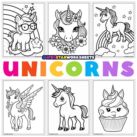 100 Day Unicorns Printables