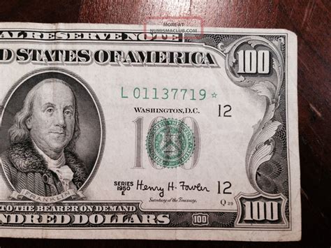 100 dollar bill star note