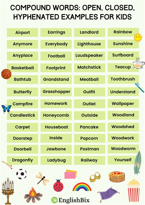 100 example of hyphenated compound words with answers