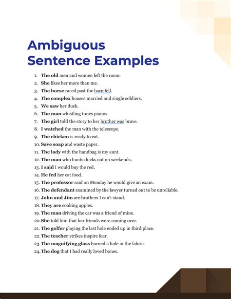 100 examples of ambiguous words