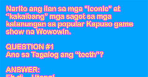 100 funny questions tagalog with answers for students