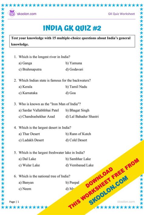 100 general knowledge questions for class 2 with answers