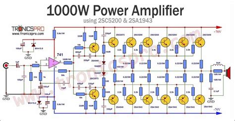 Unleash Sonic Brilliance: Explore 1000 Watts of Power with Audio Amplifier Circuit Diagrams!