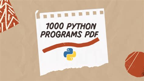 1000 python programs pdf free download github