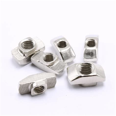 100PCS 20PCS CNC 3D Printer Parts M3/4/5/6 T Hammer Head Fasten Nut Nickel Plated Connector for 2020 3030 4040 aluminum profile