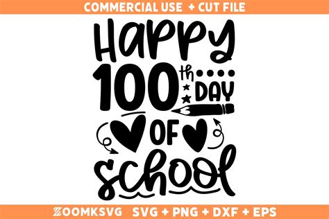 Happy 100th Day of School SVG (197267) SVGs Design Bundles