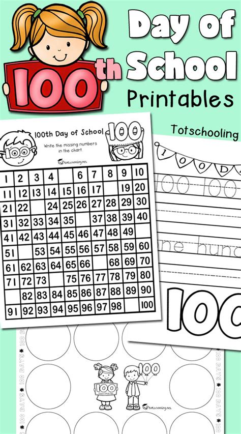 100Th Day 100 Numbers Printable