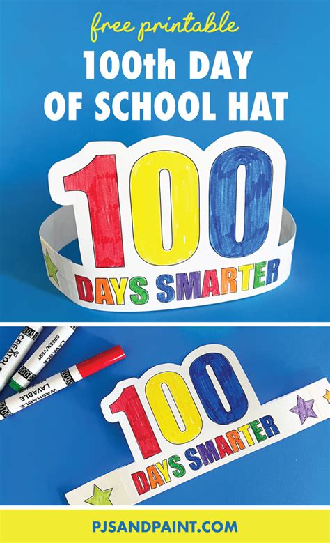 100Th Day Of School Printable Hat Template