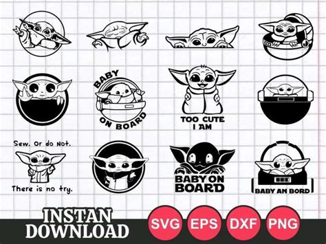 Download 105  Svg Baby Yoda Vector SVG Cut File Commercial Use DXF Files