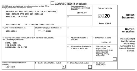 1098 form for irs