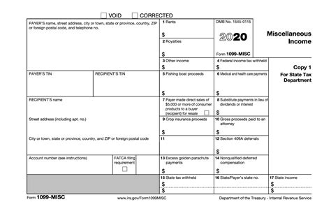 1099 Misc Printable Form