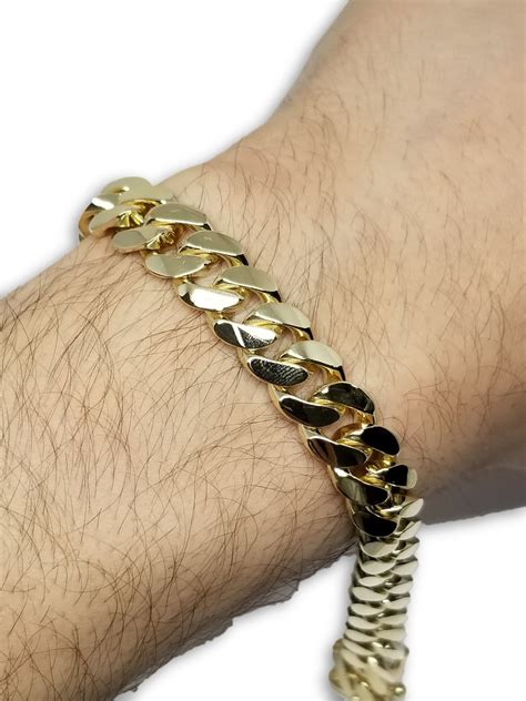 10K Solid Gold Cuban Link Bracelet