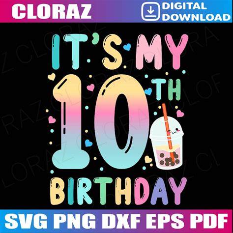 Unwrap the Joy: Celebrate the 10th Birthday with Trendy and Unique SVG Designs!