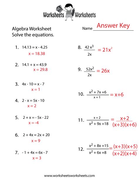 Unlock Your Mathematical Potential with 10th Grade Math Worksheets and Answer Keys