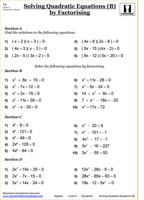 10Th Maths Worksheets