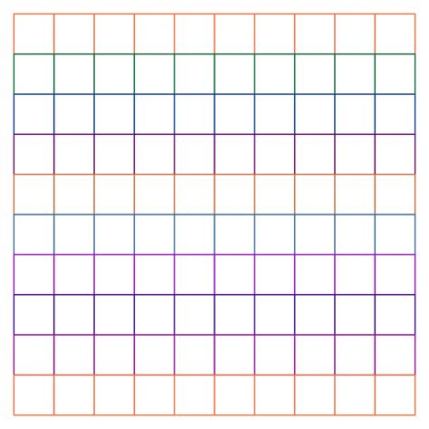 10X10 Square Grid Printable