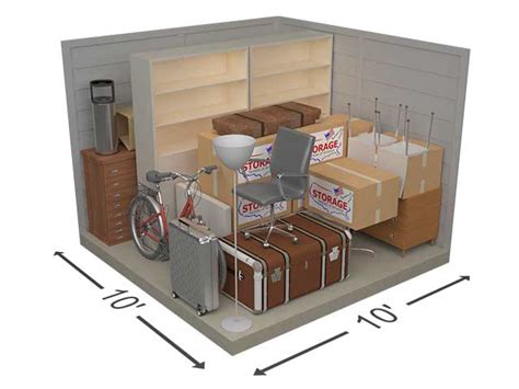 10x10 storage unit size guide