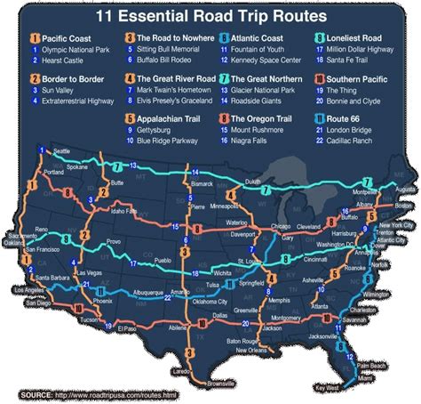 11 Essential Road Trip Routes TravelPulse Road trip routes, Road
