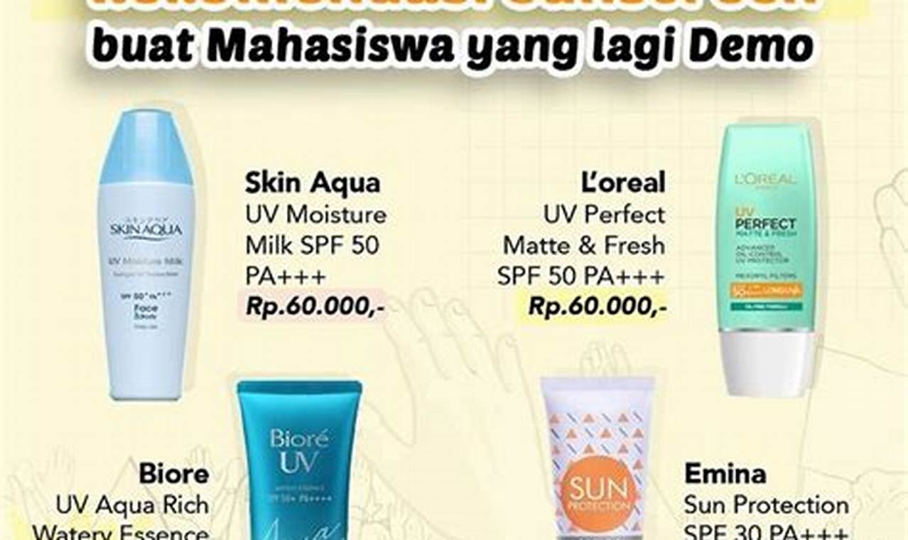 11 rekomendasi merk sunscreen terbaik dan aman (bpom