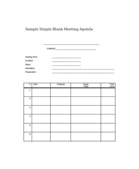 11+ Blank Meeting Agenda Templates – Free Sample, Example Format Download