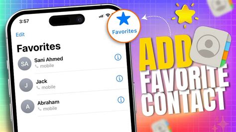 11. Add favorite contacts