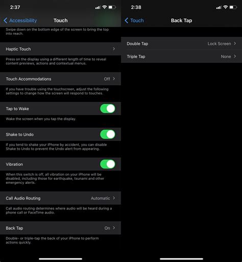 11. Set up back tap gestures