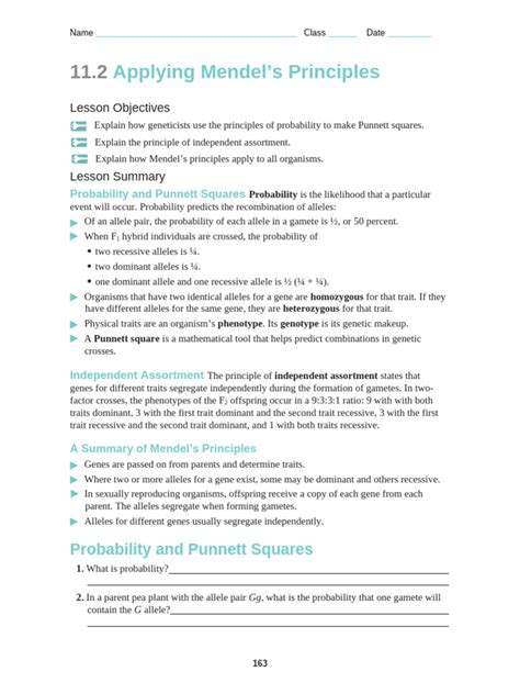 11.2 applying mendel's principles