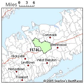 11746 Zip Code Map