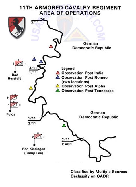 Map of Grafenwoehr training center. H Company , 2nd Squadron 11th