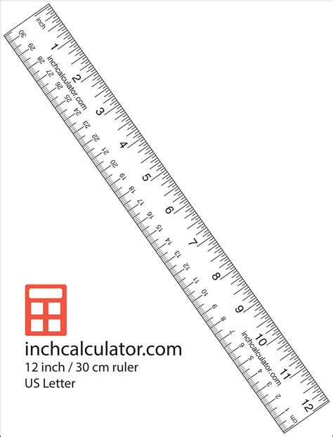 12 Inch Paper Ruler Printable